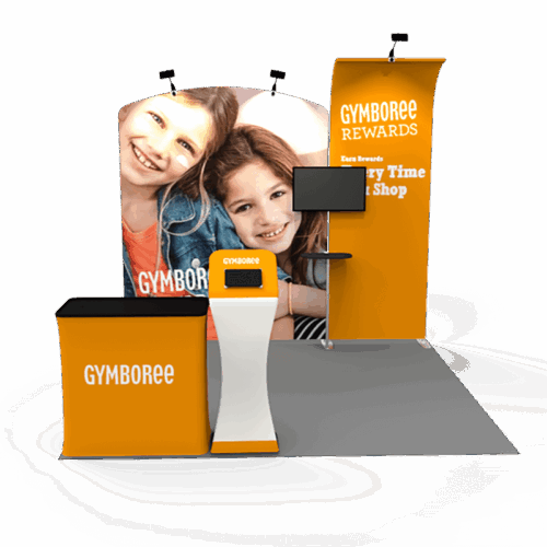 10x10 trade show booth 003 front