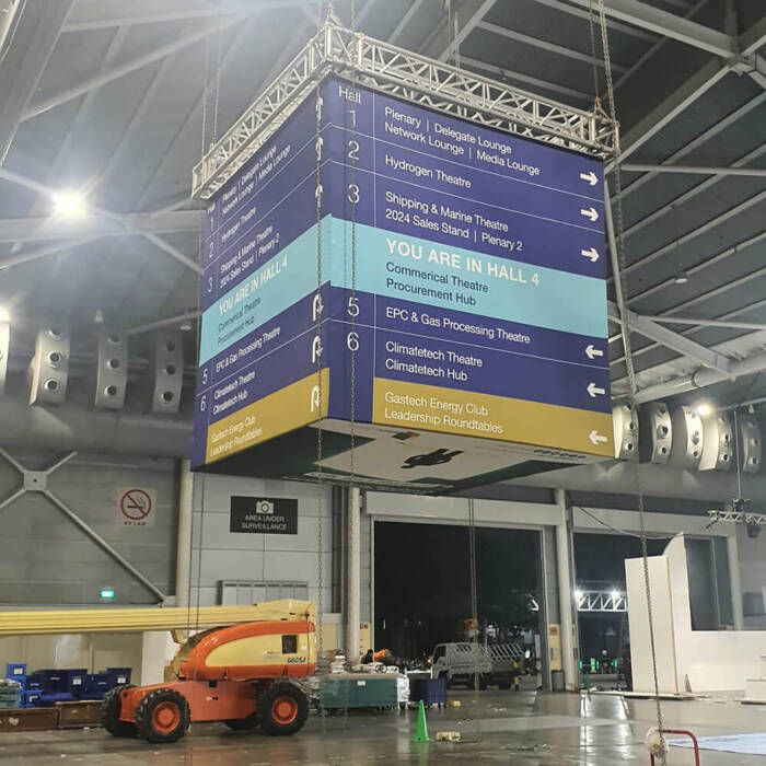 Cubic Hanging Sign