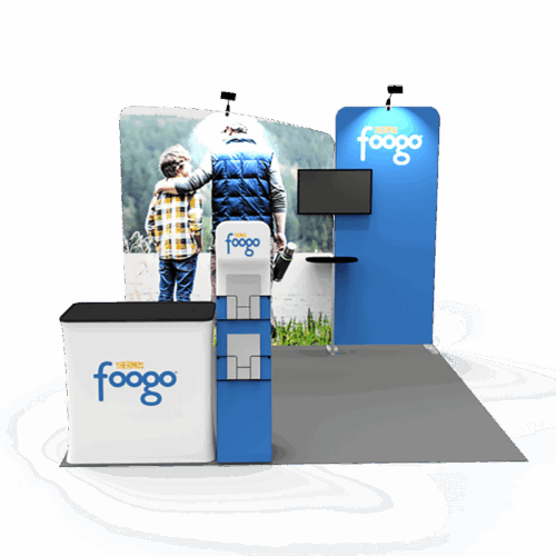 10x10 trade show booth 005 front