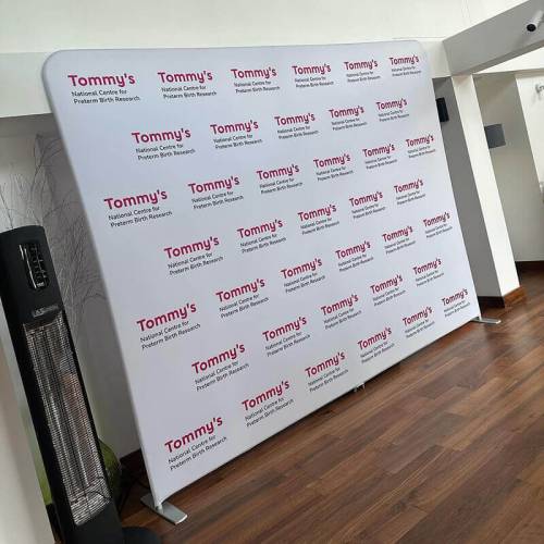 step and repeat straight tension fabric backdrop tommy