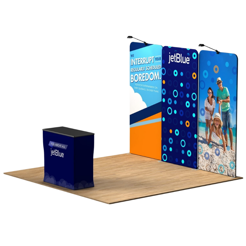 10x10 trade show booth header transparent