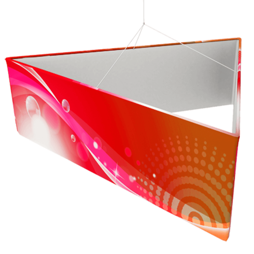 triangle hanging sign red