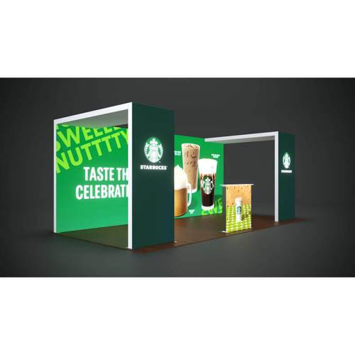 Backlit 10x20 Trade Show Display TSD001 left