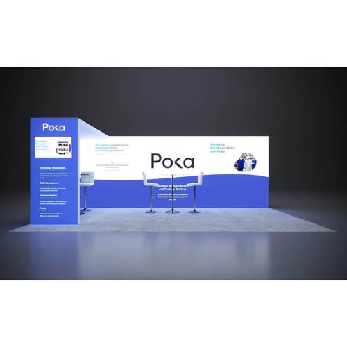 Backlit 10x20 Trade Show Display TSD002 front