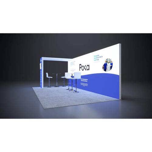 Backlit 10x20 Trade Show Display TSD002 left