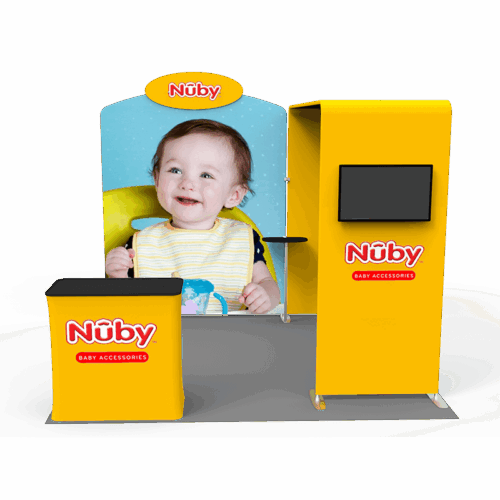10x10 trade show booth 009 front