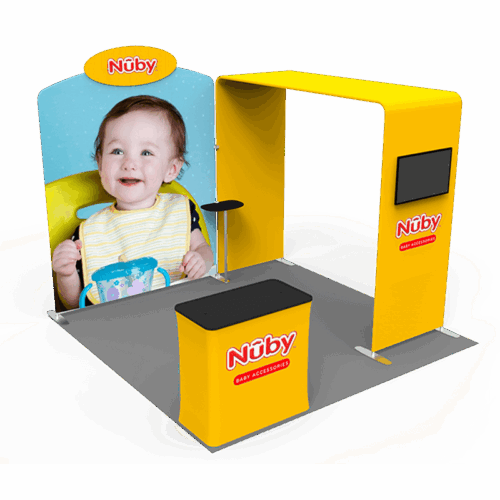 10x10 trade show booth 009 left