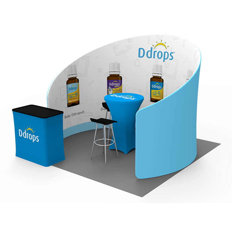 10x10 trade show booth 010 right