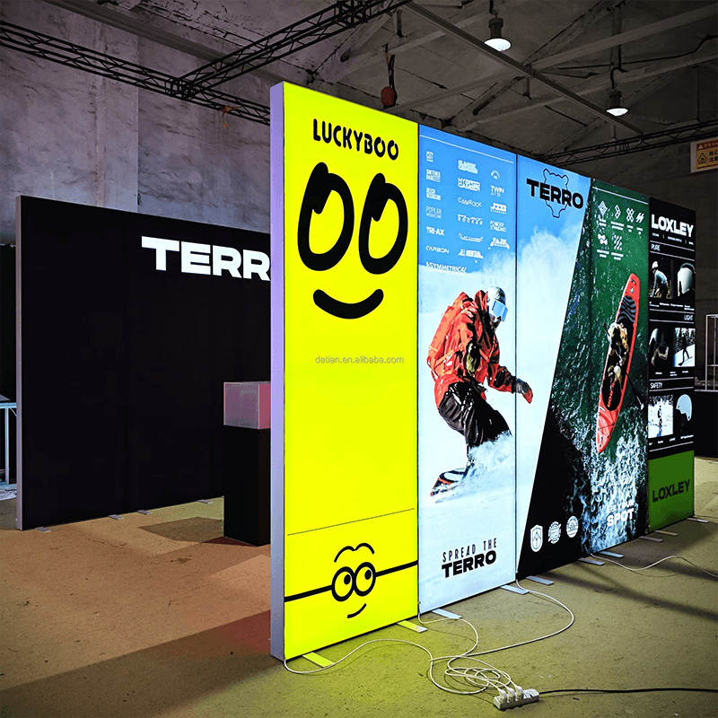 backlit banner stand work smile